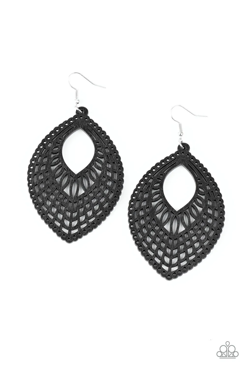 One Beach At A Time - Black Earrings - Paparazzi