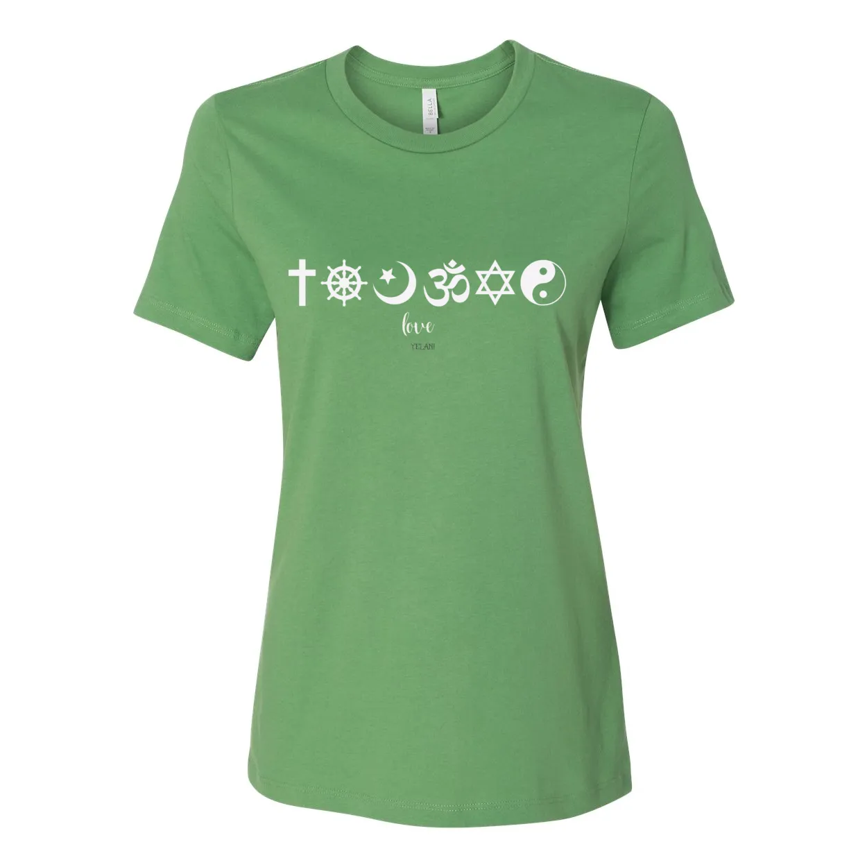 One Love Women's Relaxed Fit Tee – Religious Symbols for Peace, Love, and Harmony