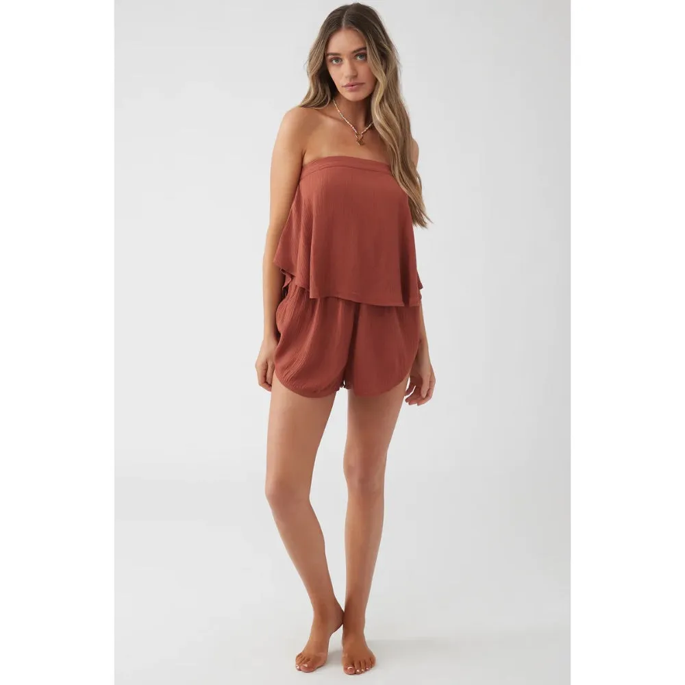 O'NEILL LEILA ROMPER RUSTIC BROWN