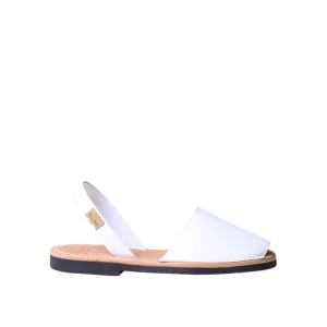 Open Toe Classic Menorquine Leather Sandals With Sling Back - Mao-P