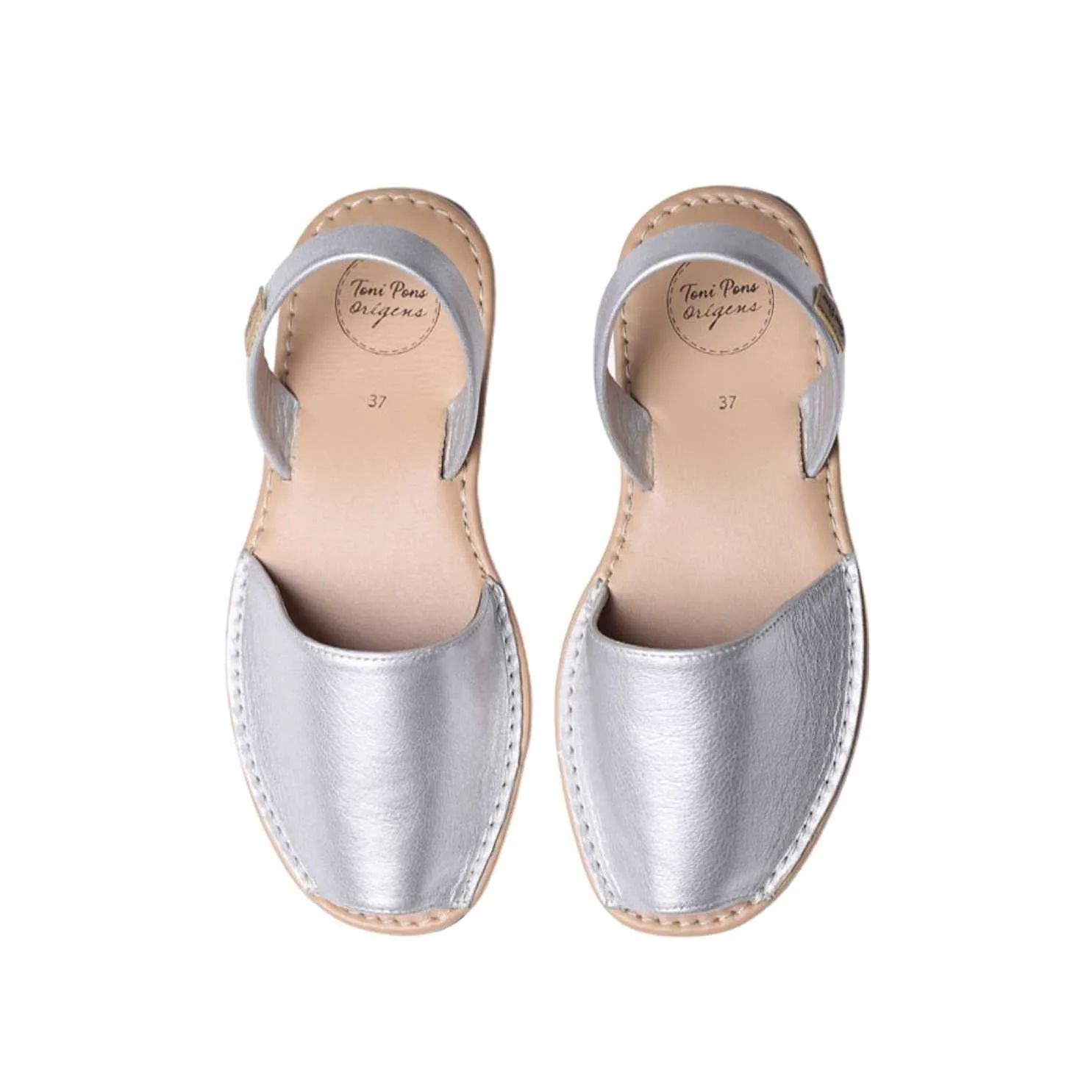 Open Toe Classic Menorquine Leather Sandals With Sling Back - Mao-P