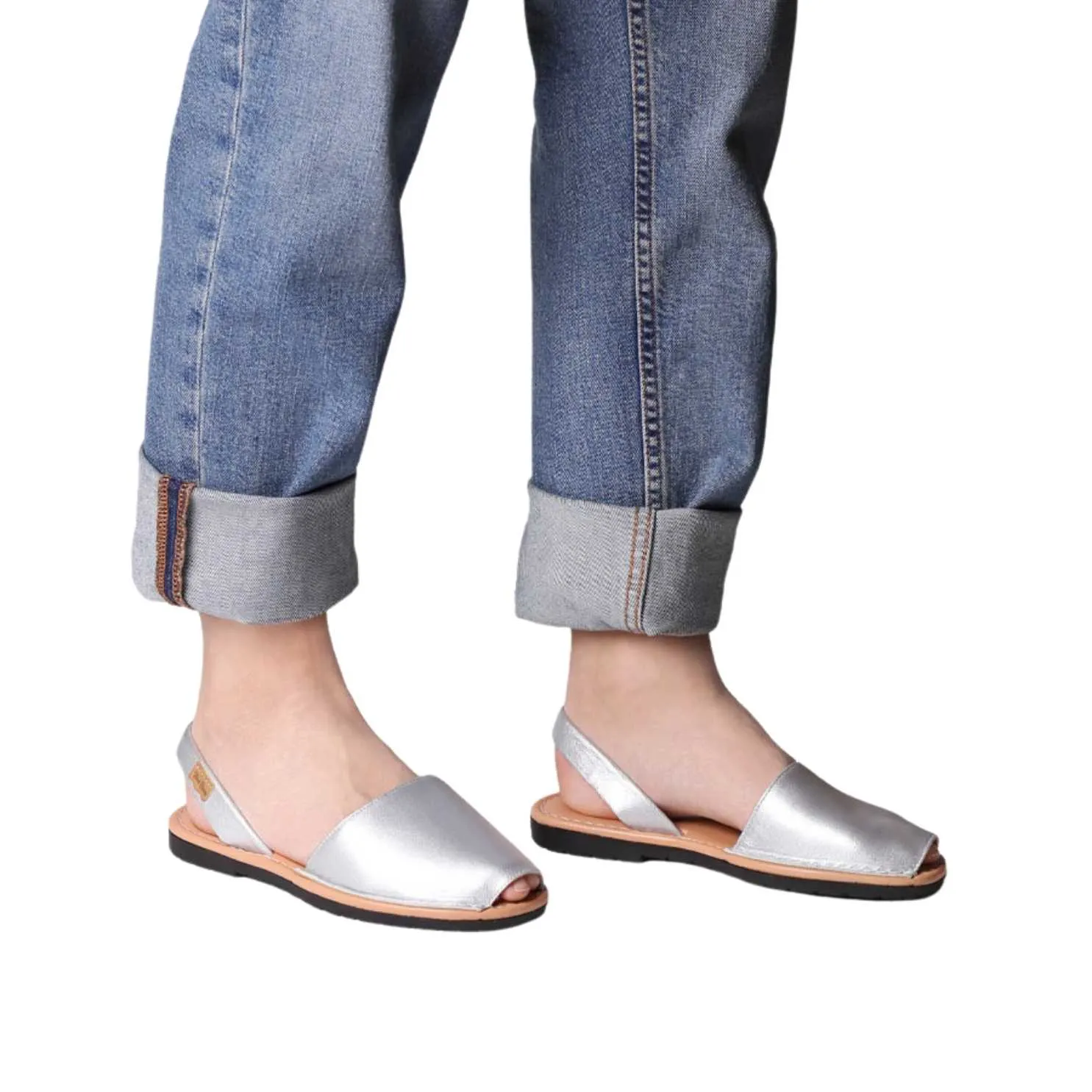 Open Toe Classic Menorquine Leather Sandals With Sling Back - Mao-P