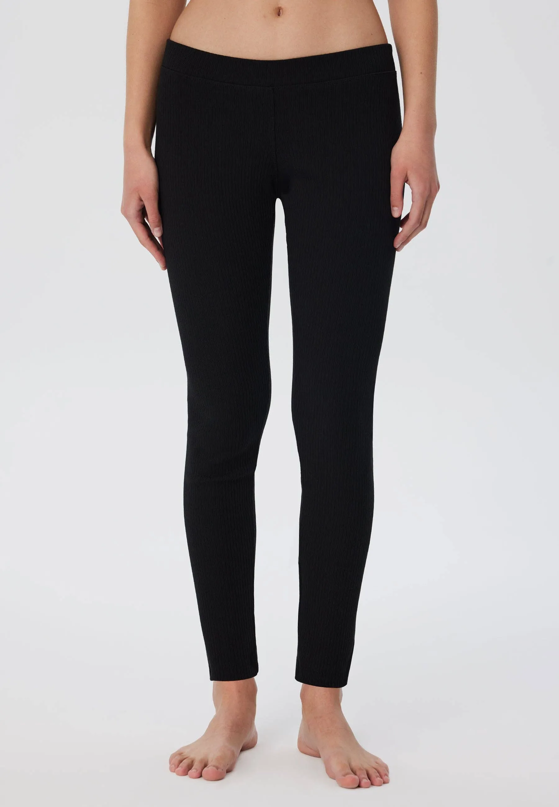 Organic Ribbed Leggings: Womens