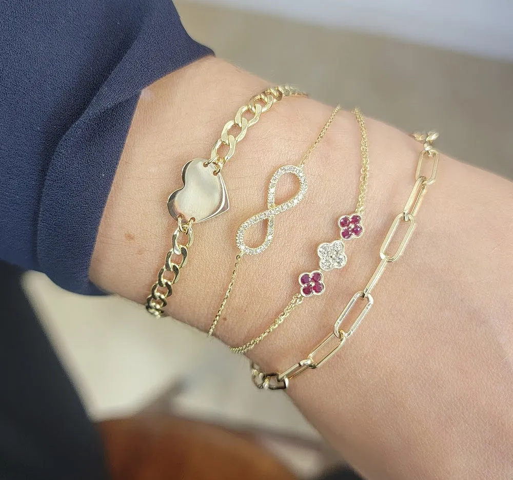 Oval Link Paperclip Bracelet thick paperclip
