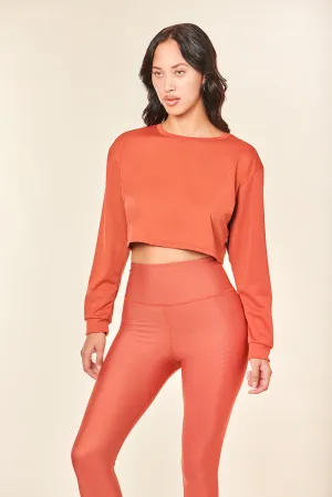 Over-Time Recycled Poly Long Sleeve in Hotsauce