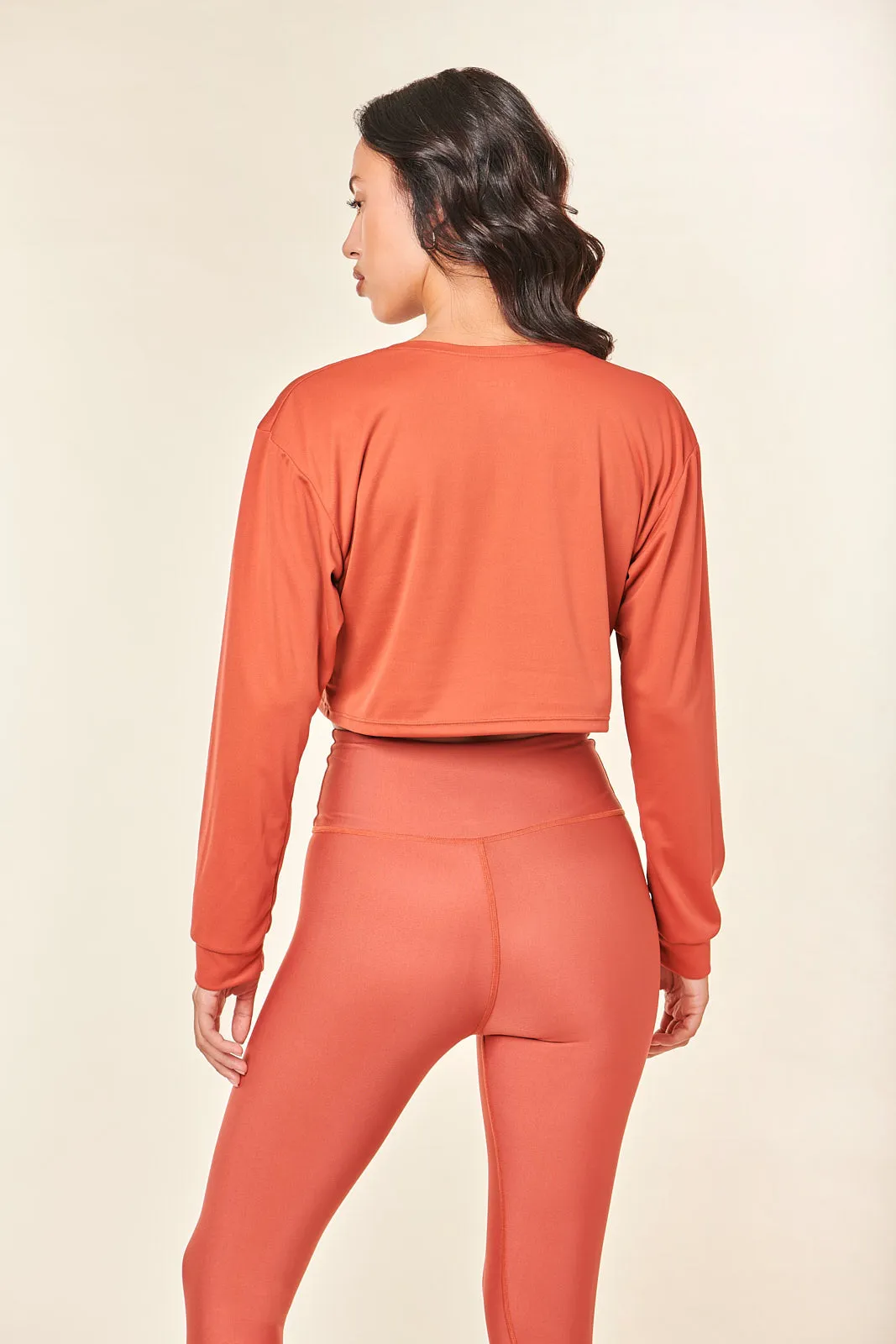 Over-Time Recycled Poly Long Sleeve in Hotsauce