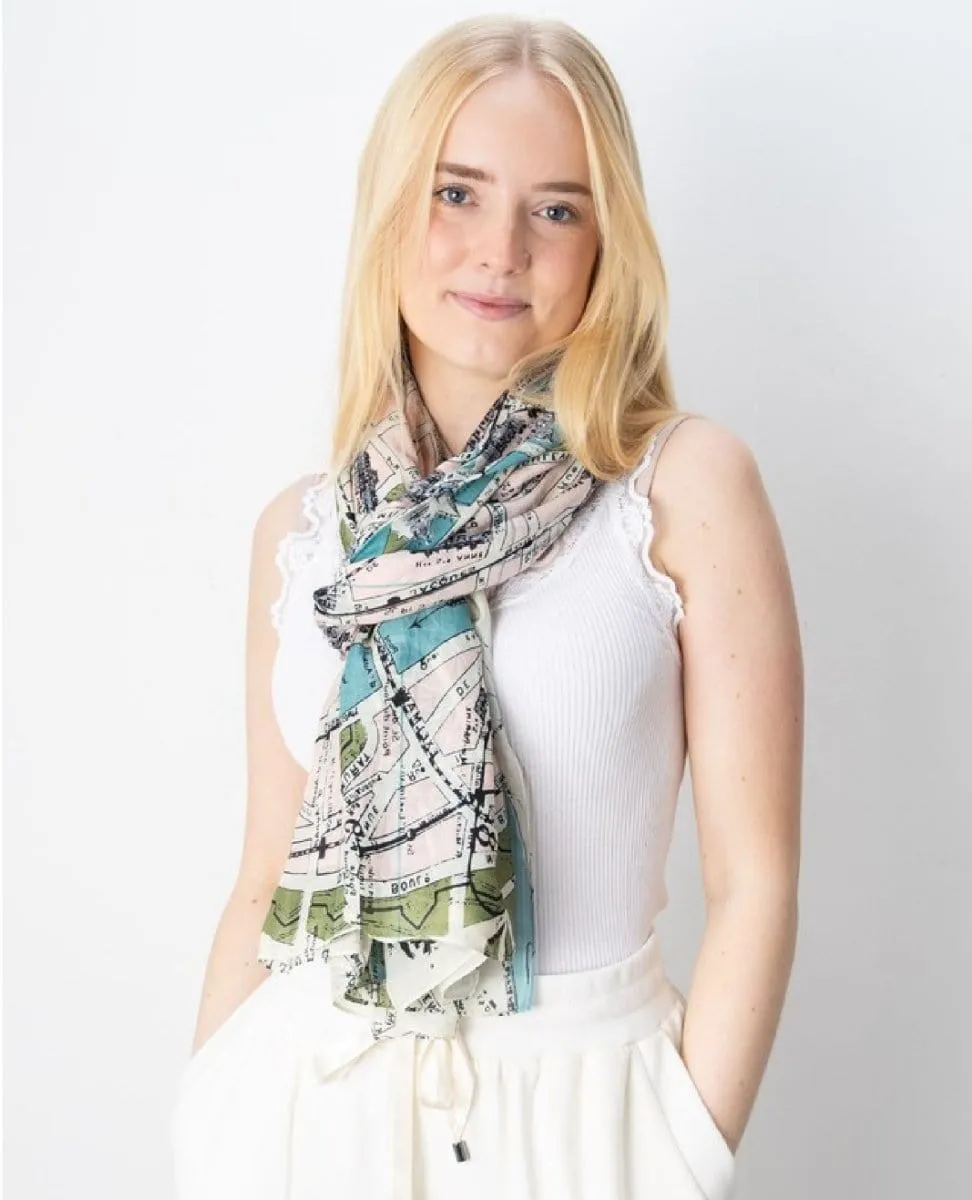 Paris Map Scarf