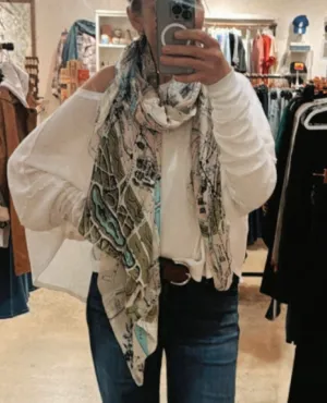 Paris Map Scarf