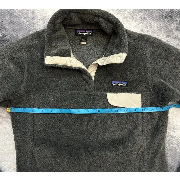 Patagonia Women's Re-Tool Snap-T Pullover Feather Gray Fleece Sweater Size Small