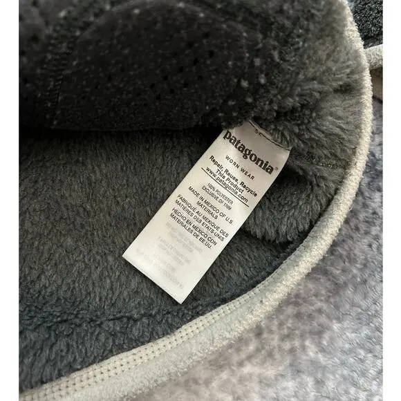 Patagonia Women's Re-Tool Snap-T Pullover Feather Gray Fleece Sweater Size Small