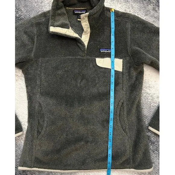 Patagonia Women's Re-Tool Snap-T Pullover Feather Gray Fleece Sweater Size Small