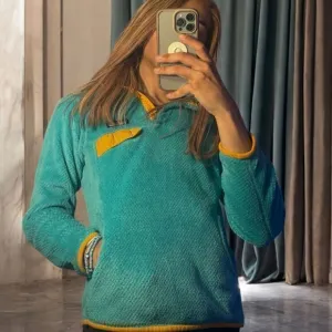 Patagonia Women's Snap-T Fleece Pullover Jacket Turquoise Size M