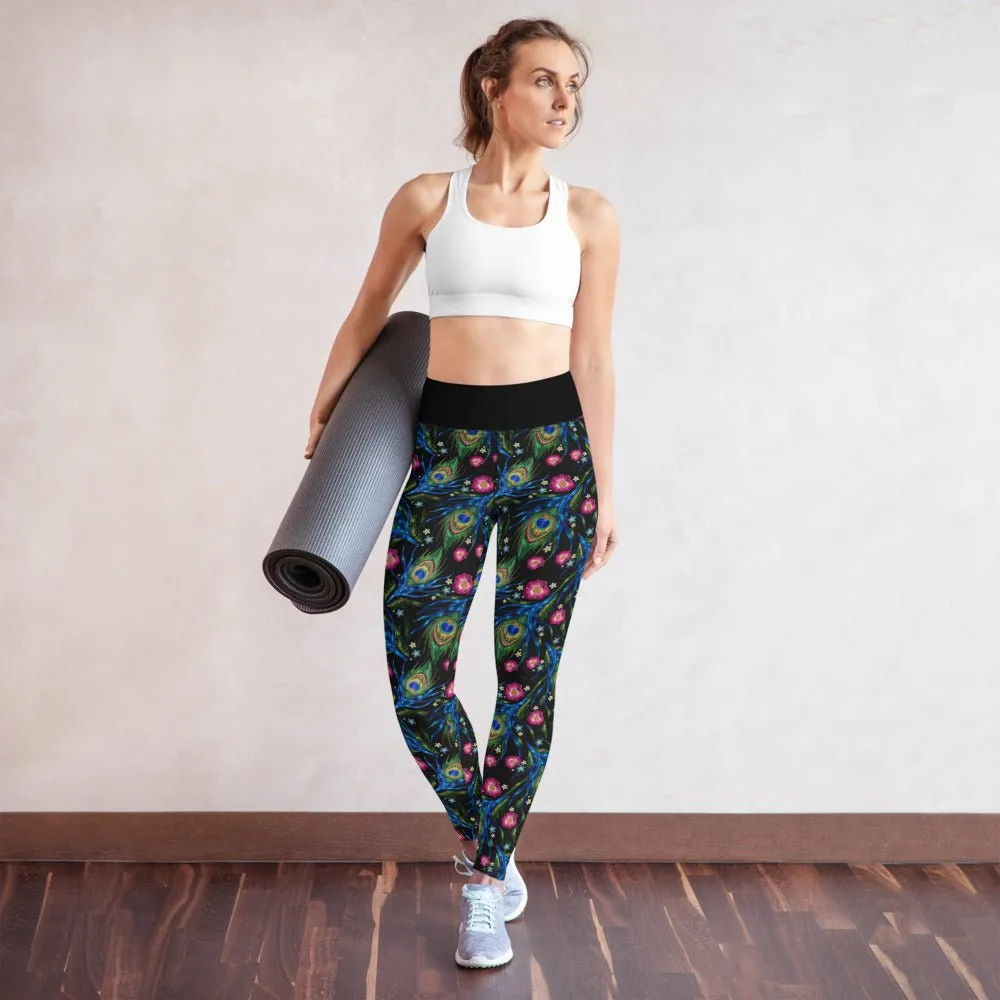 Peacock High Waist Yoga Leggings