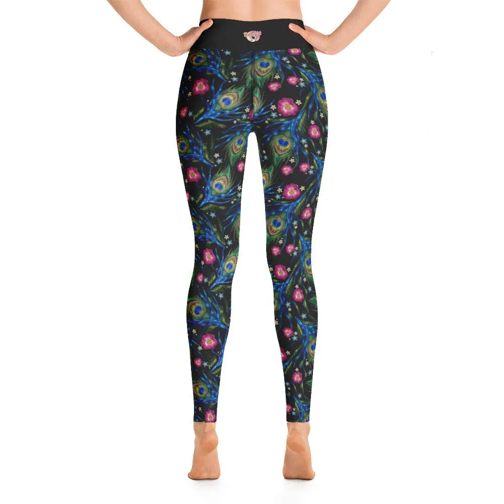 Peacock High Waist Yoga Leggings