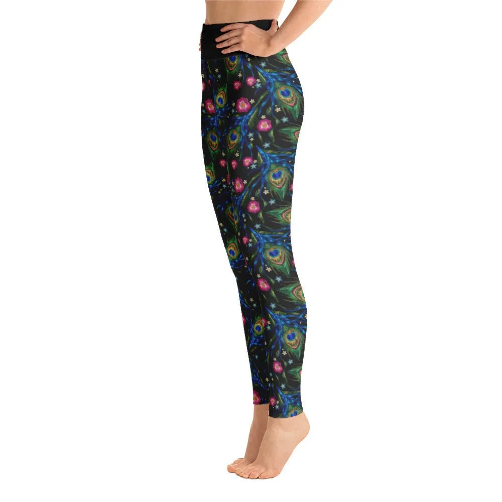 Peacock High Waist Yoga Leggings