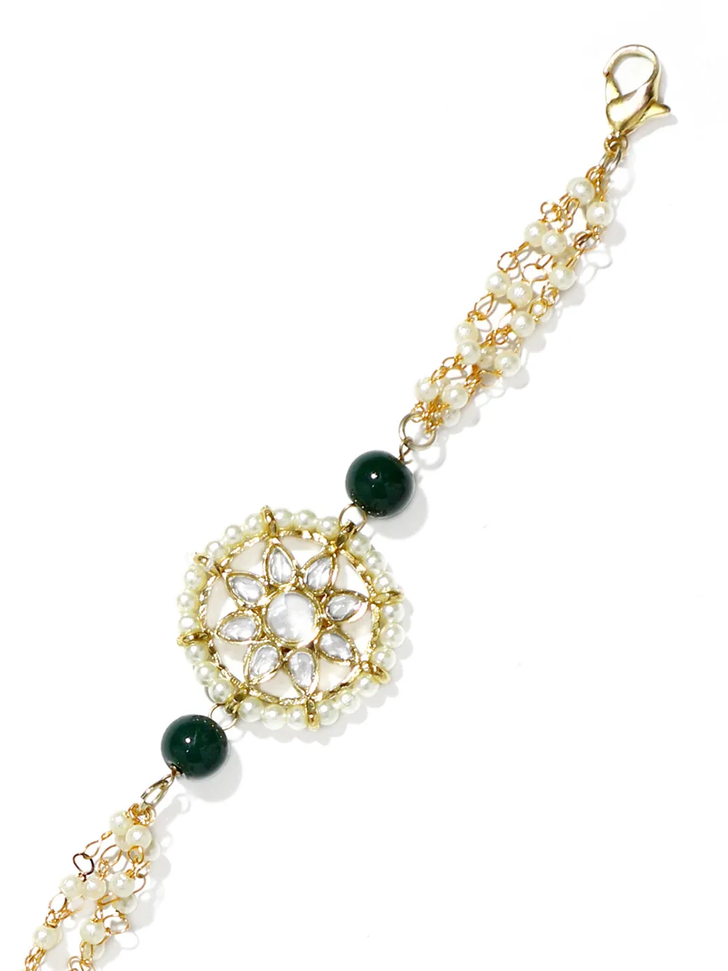 Pearl Studded Handcrafted Kundan Bracelet