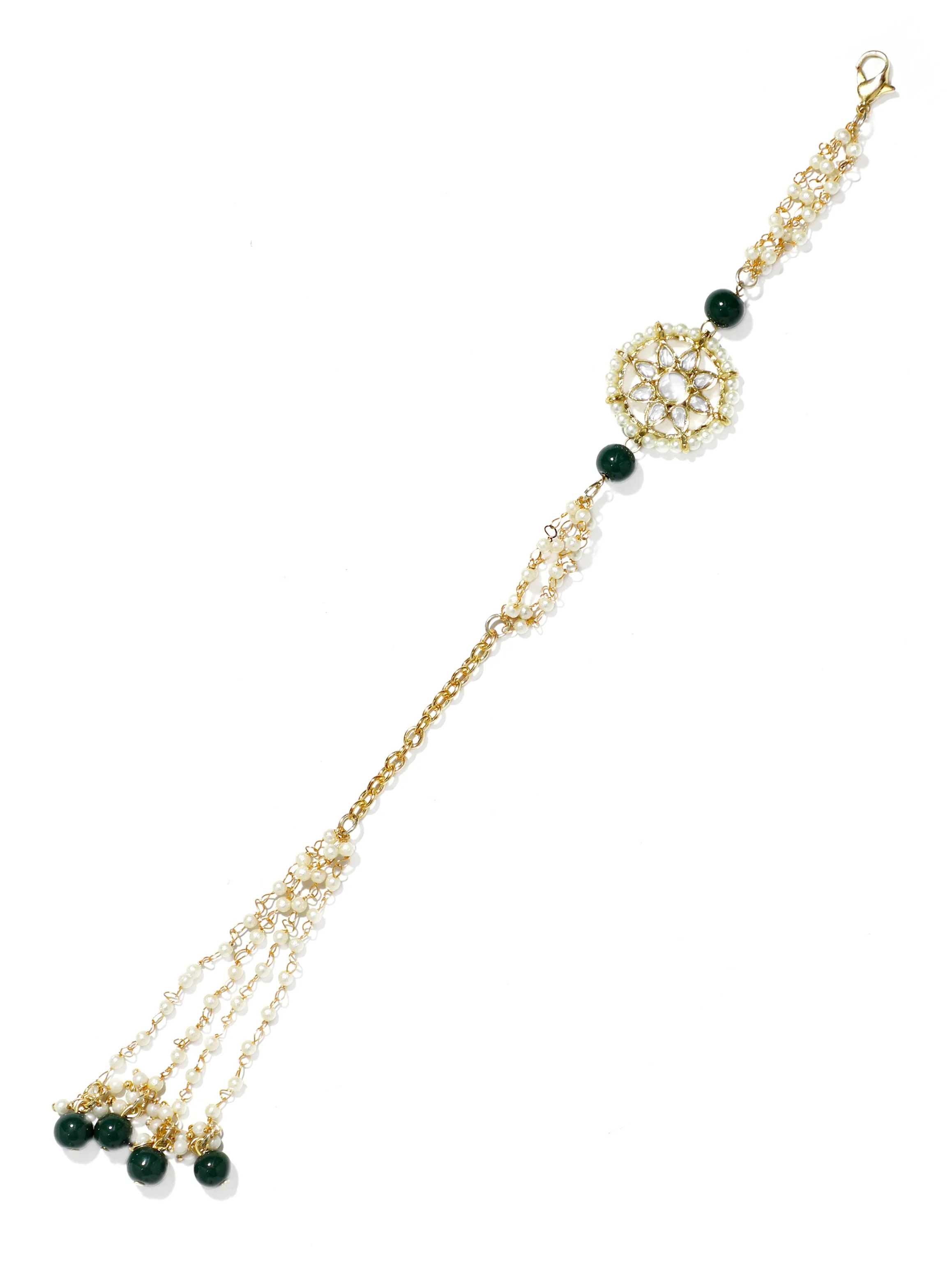 Pearl Studded Handcrafted Kundan Bracelet