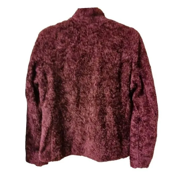 PENDLETON Women's Maroon Heavy Sherpa Jacket.