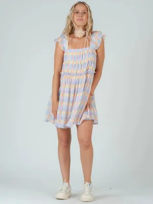 Penelope Gingham Mini Dress {Pastel}