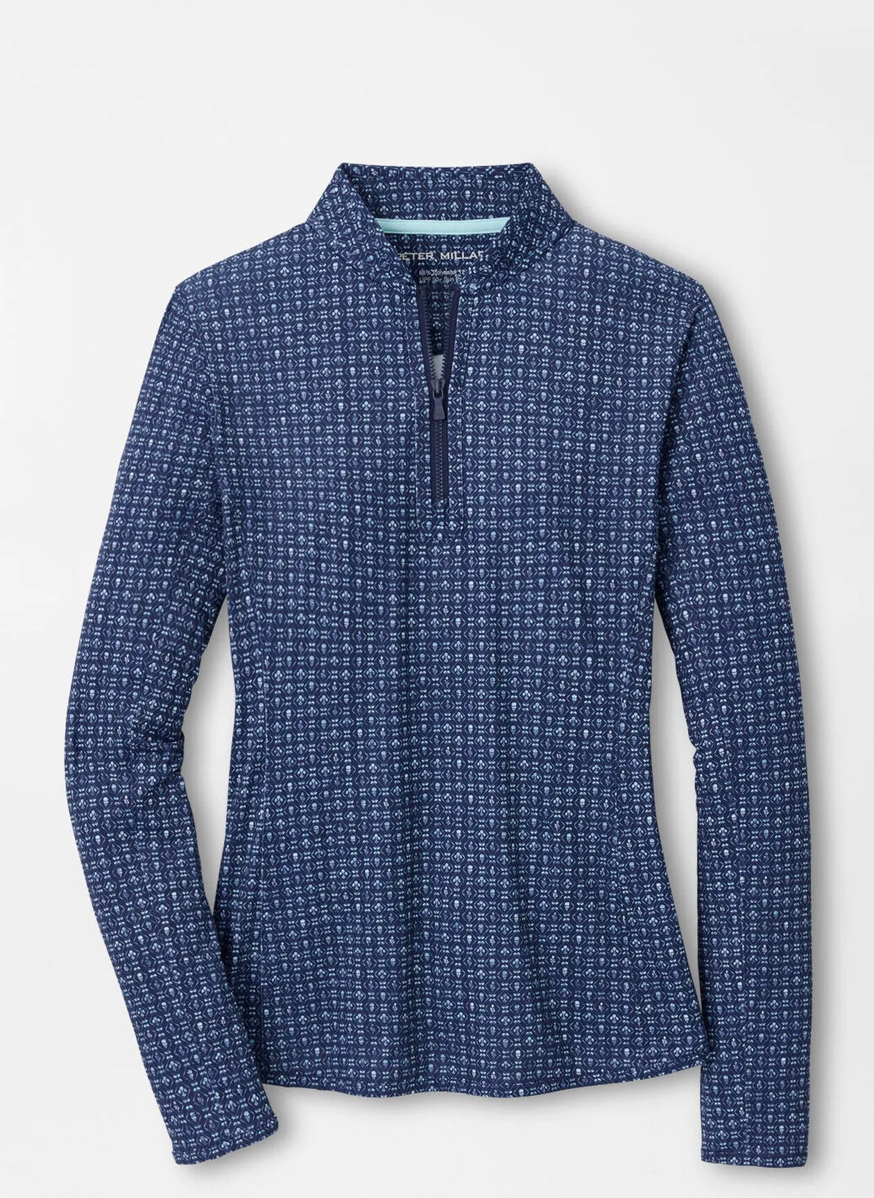 Peter Millar Womens Back Nine Lightweight Sun Shirt - NAVY