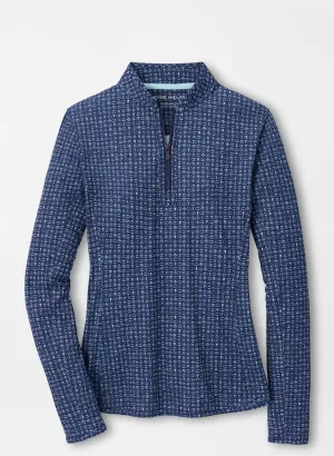 Peter Millar Womens Back Nine Lightweight Sun Shirt - NAVY