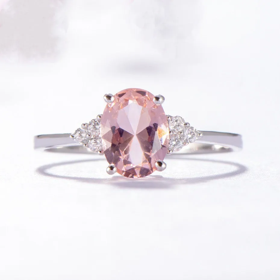 Pink Made Morganite Ring