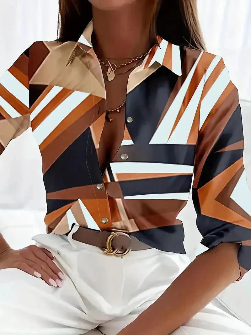 PlaidChic™ | Women's Button-Up Shirt | Lightweight Cotton, Stylish Plaid Print & Versatile Wear