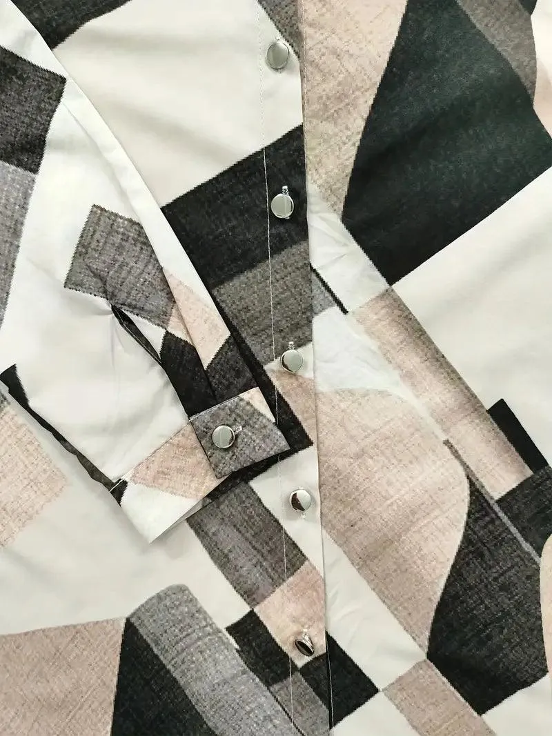 PlaidChic™ | Women's Button-Up Shirt | Lightweight Cotton, Stylish Plaid Print & Versatile Wear