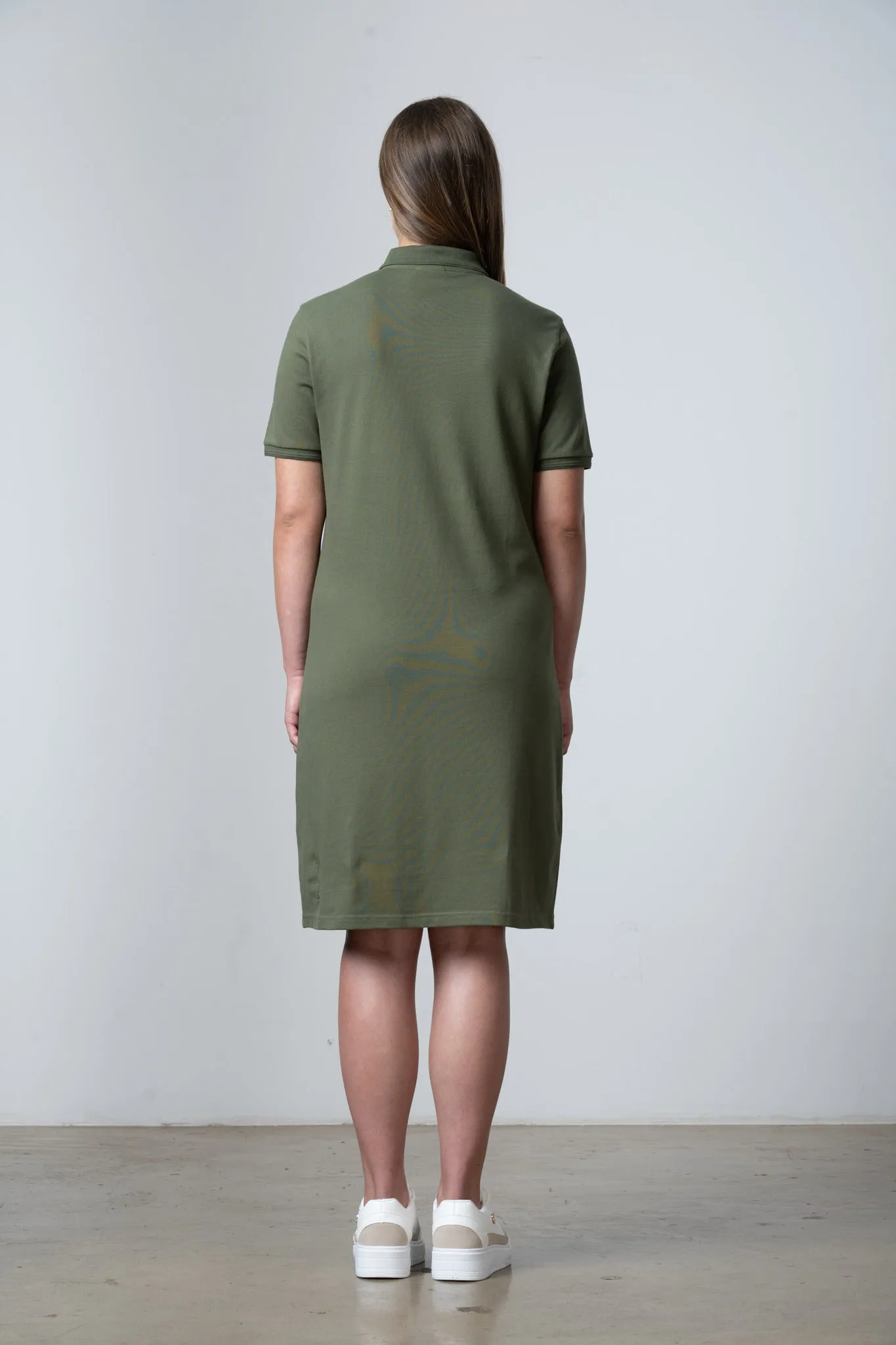 Polo Women Cara Short Sleeve Golfer Dress Olive