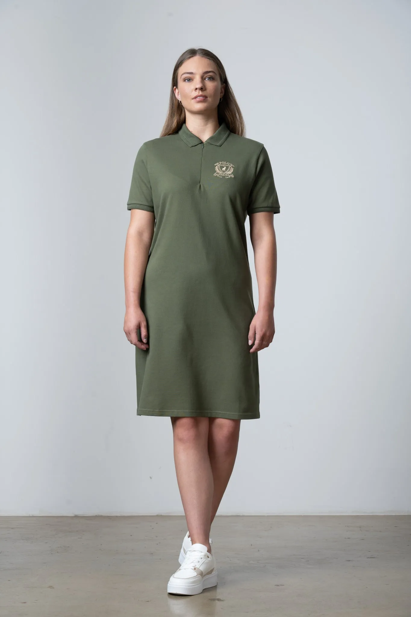 Polo Women Cara Short Sleeve Golfer Dress Olive