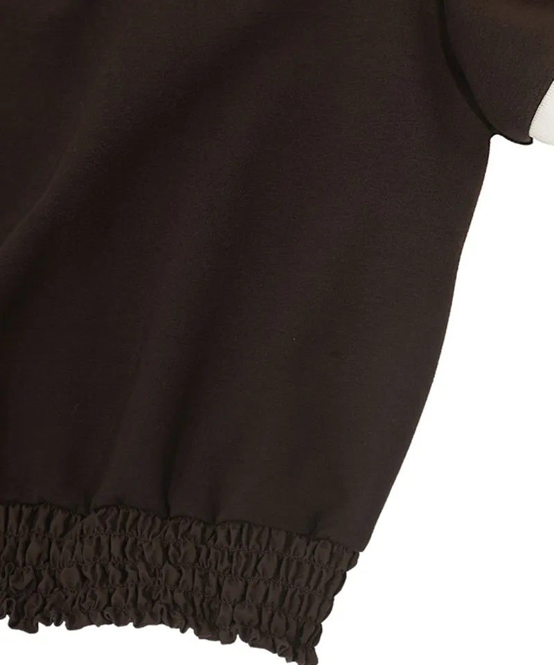 POSHERD Airy Smoking Sailor Top - Brown (UV CUT)