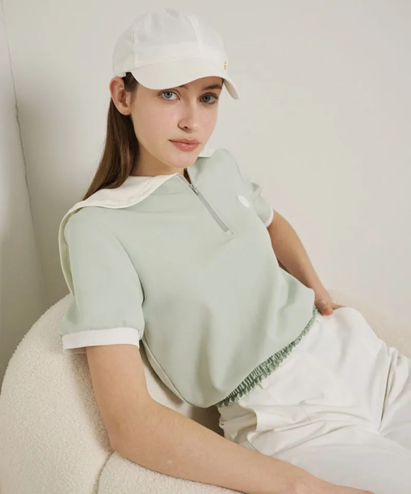 POSHERD Airy Smoking Sailor Top - Mint (UV CUT)