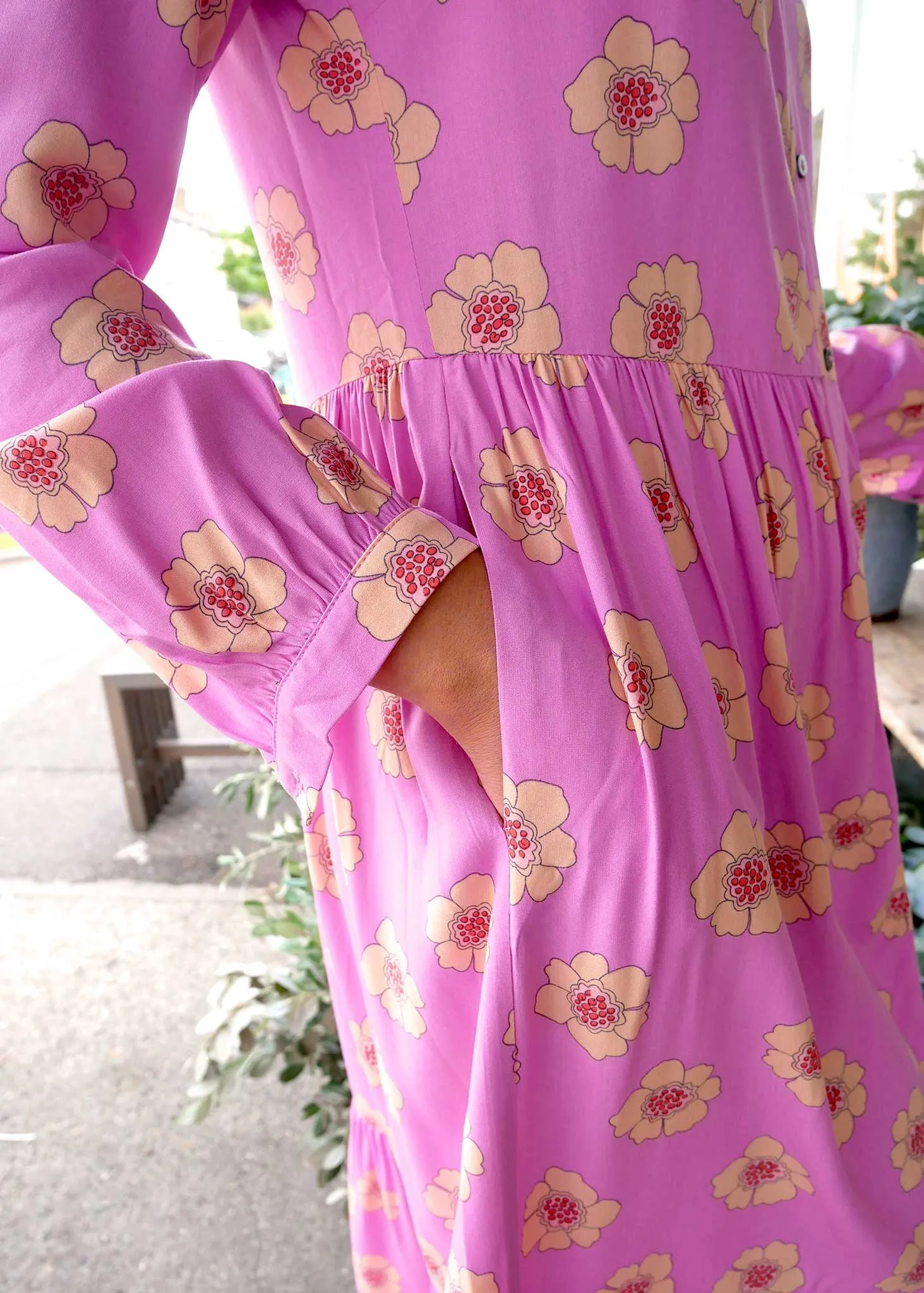Posy EcoVero Midi Shirt Dress (Pink)
