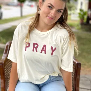 Pray Tee in Ivory