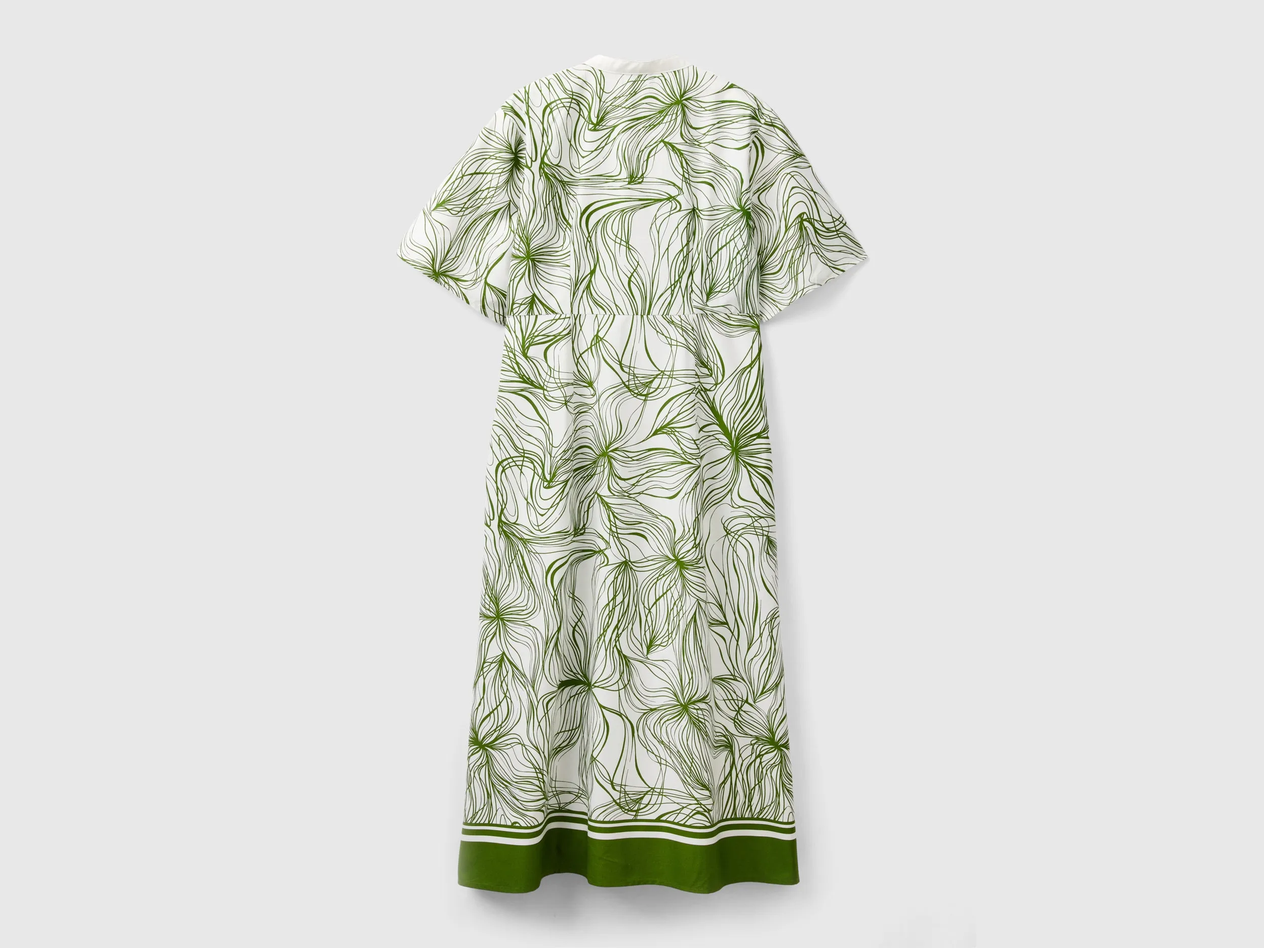 Printed Mandarin Collar Dress