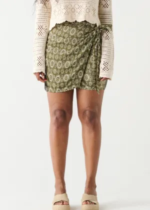 Printed Skort with Knot