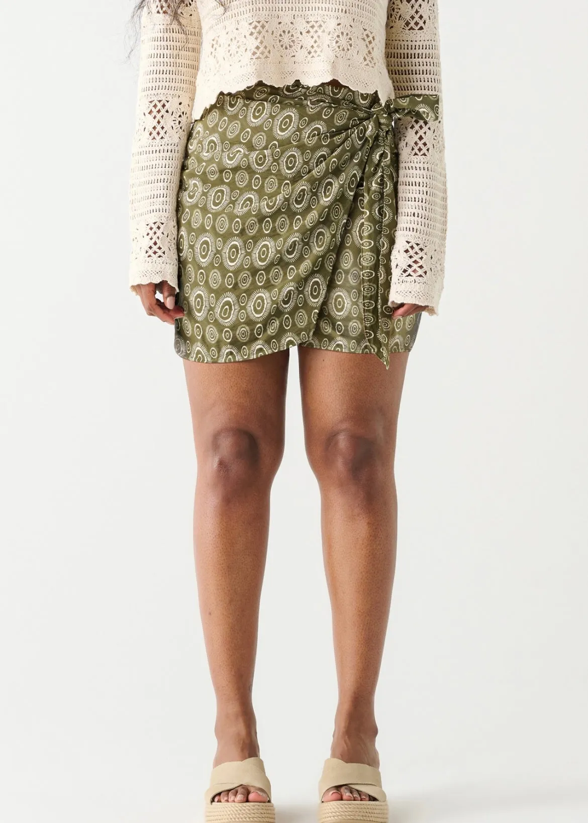 Printed Skort with Knot