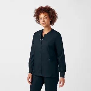 ProFlex LJ706 Women's 3 Pocket Scrub Jacket Black
