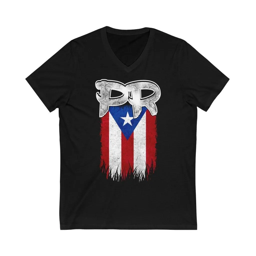 Puerto Rican Shirts - PR Flag V-Neck
