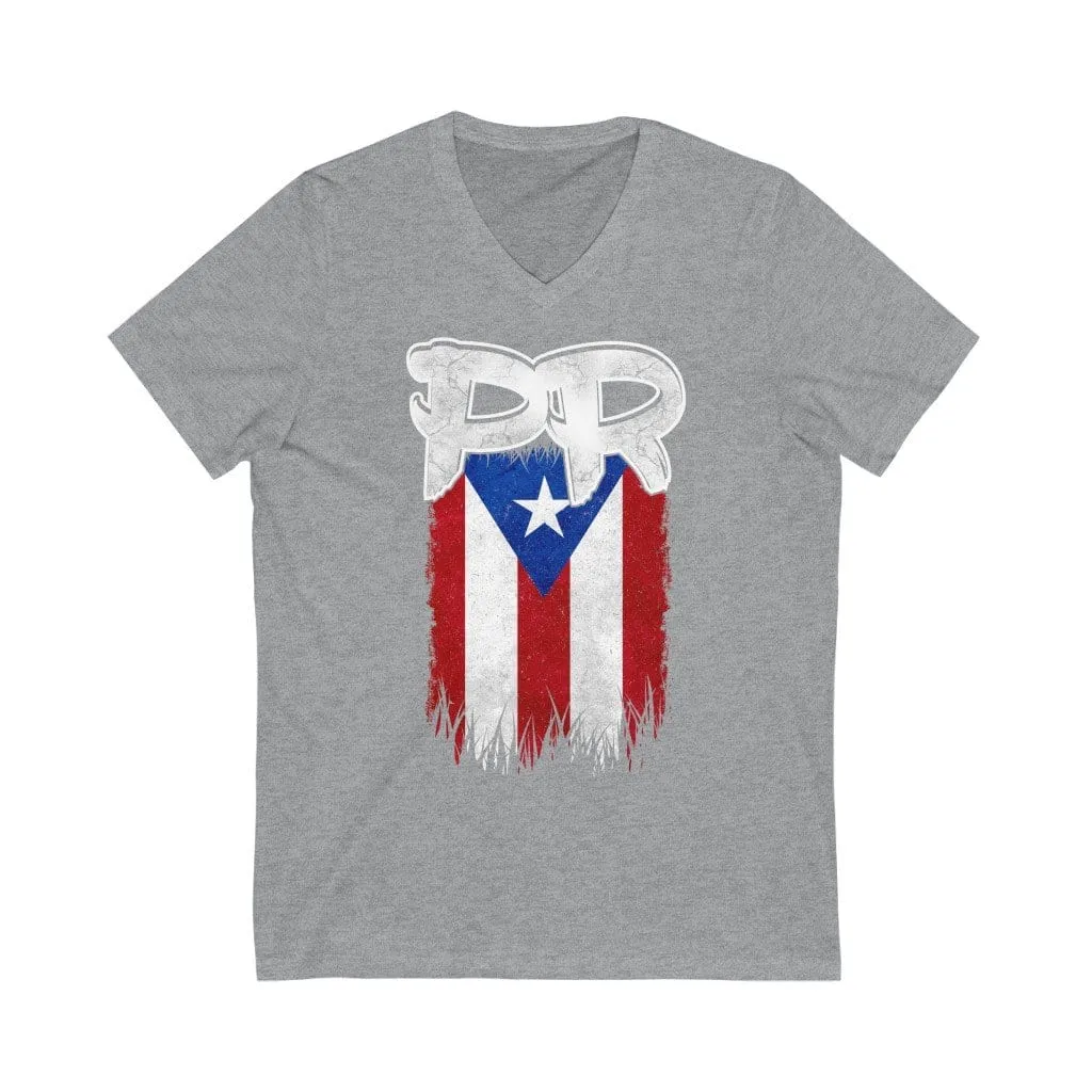 Puerto Rican Shirts - PR Flag V-Neck