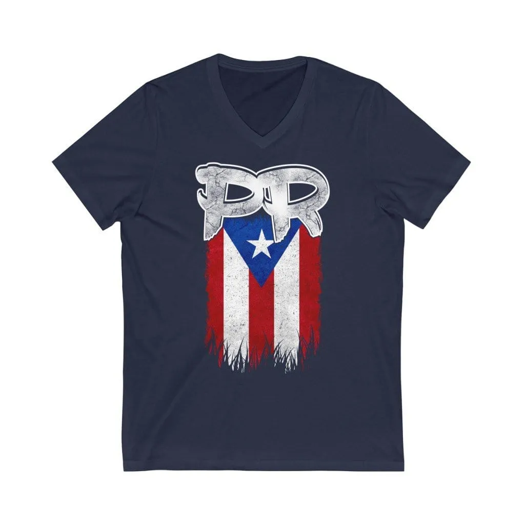 Puerto Rican Shirts - PR Flag V-Neck