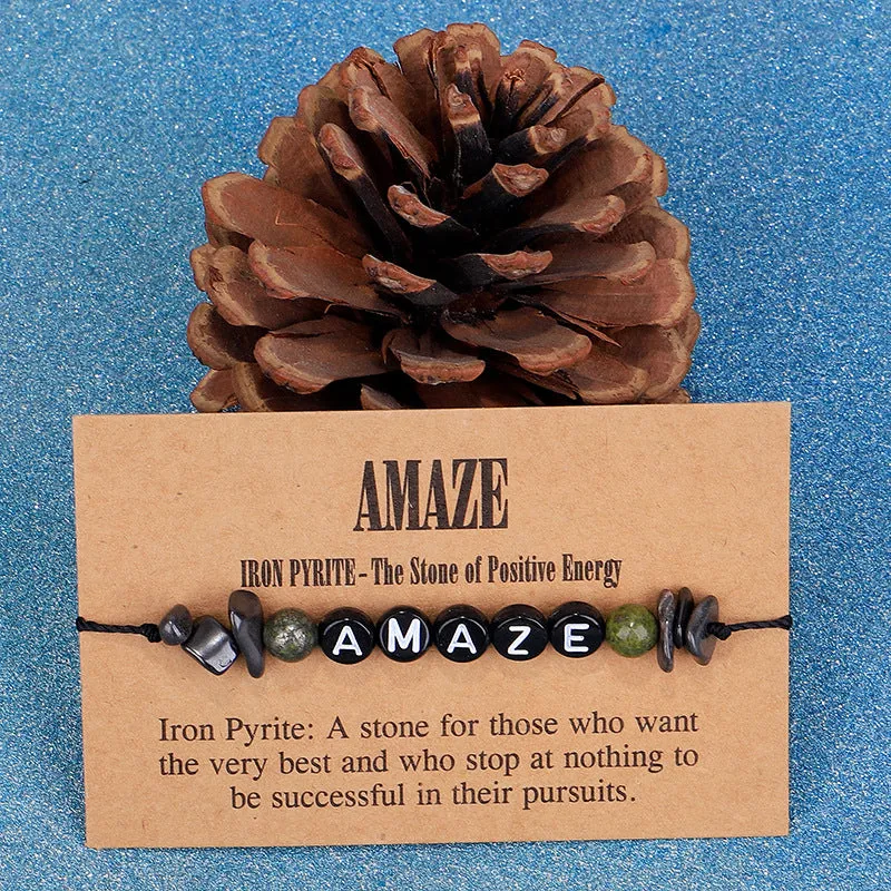 Quartz & Black 'Amaze' Adjustable Bracelet
