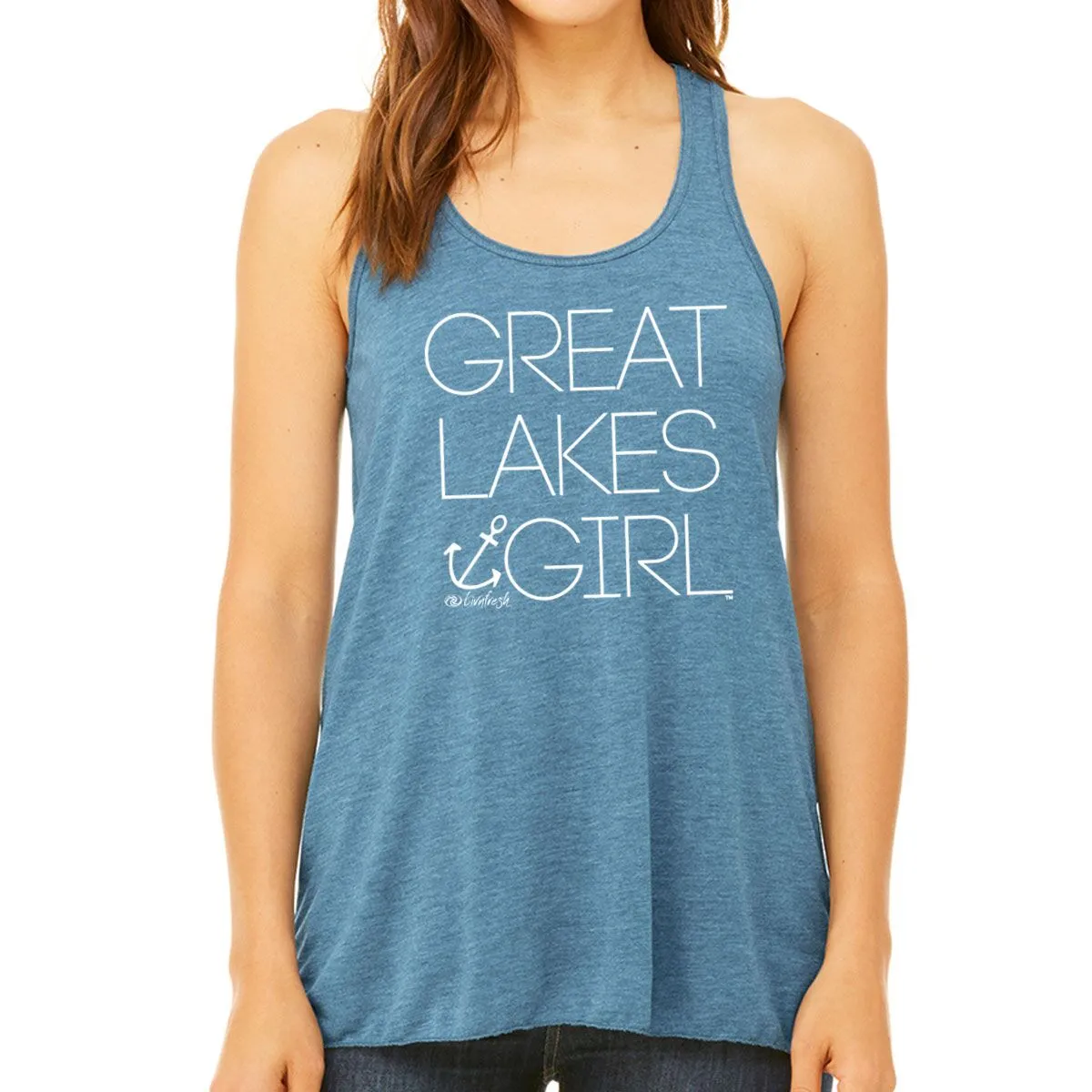 "Great Lakes Girl" Women's Flowy Tank Top CLEARANCE