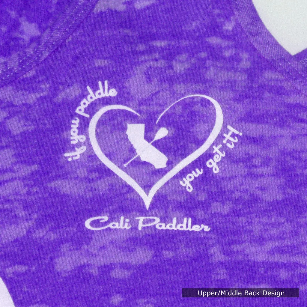 "i Heart Cali Paddler" - Purple Racerback Tank-Top