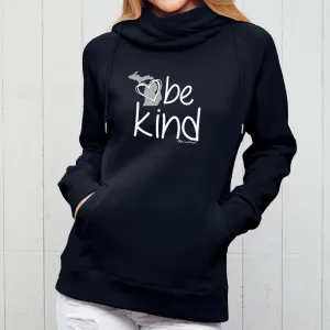 "Michigan Be Kind" Women's Fleece Funnel Neck Pullover Hoodie