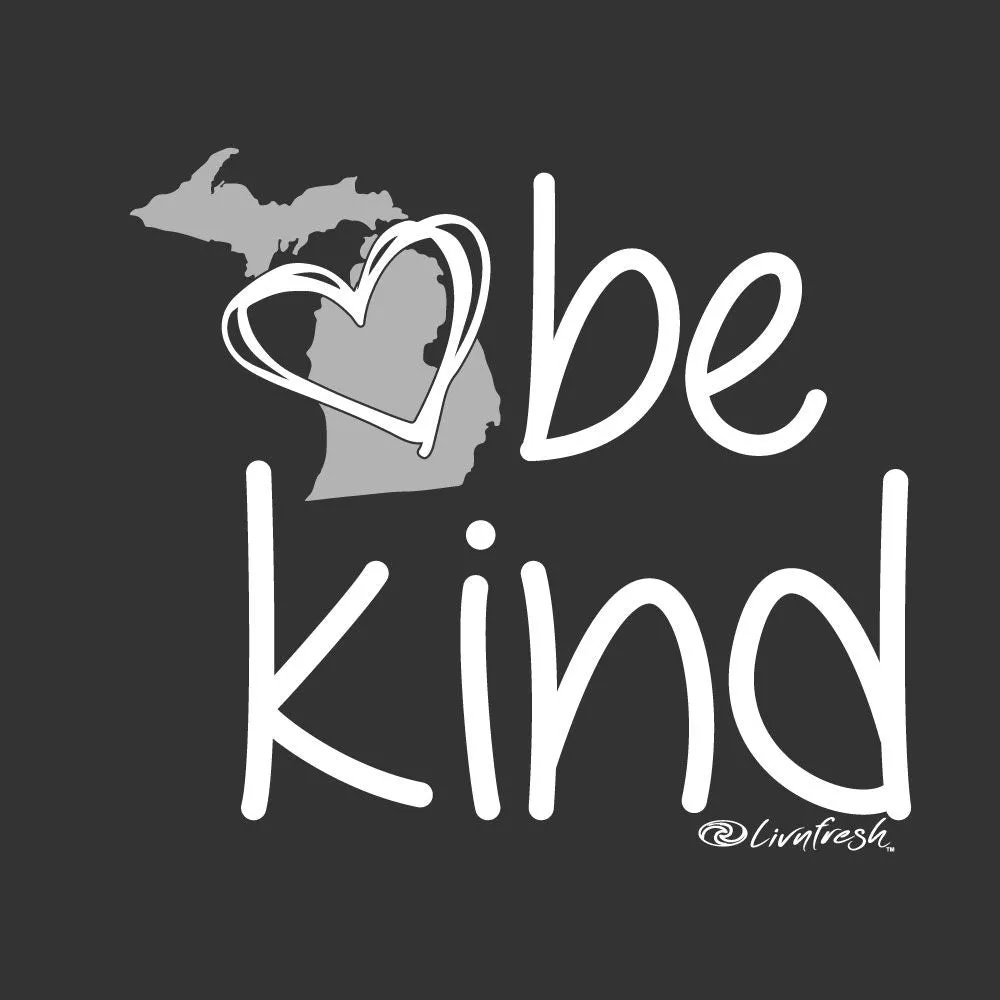"Michigan Be Kind" Women's Fleece Funnel Neck Pullover Hoodie