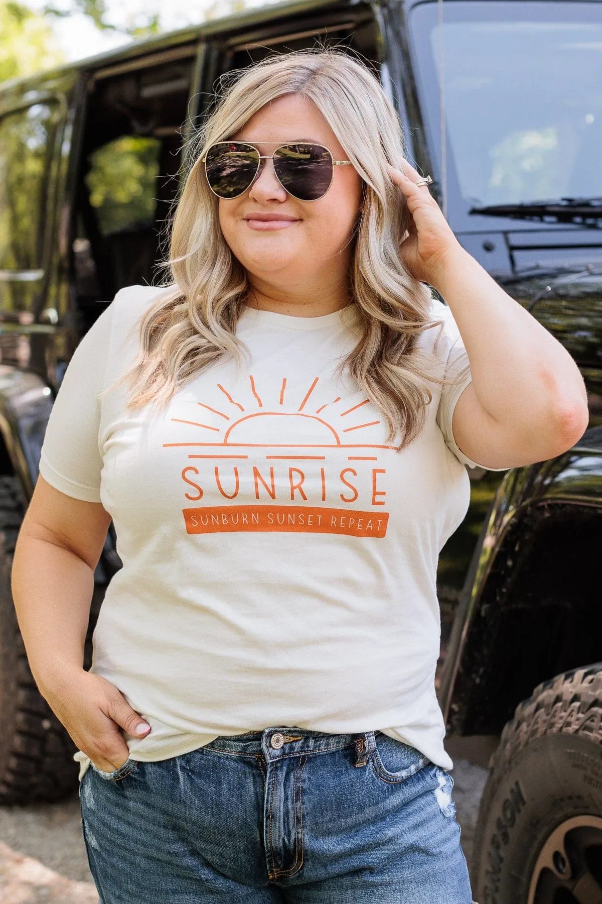 "Sunrise" Graphic Tee- Ivory