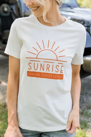 "Sunrise" Graphic Tee- Ivory