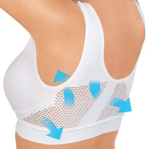"Women's Breathable Sports Vest Bra - Sweat-Absorbent Shockproof Pad - Track and Field Gym Running Fitness Top "
