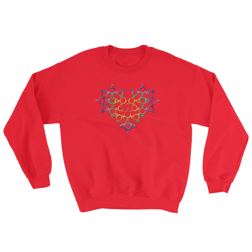 Rainbow Venus Pride Heart Sweatshirt